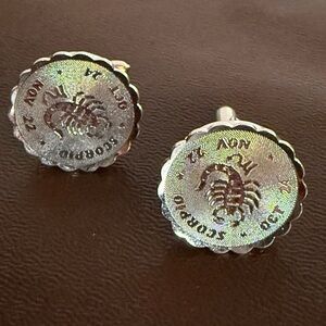 Sterling Silver Scorpio Cufflinks
